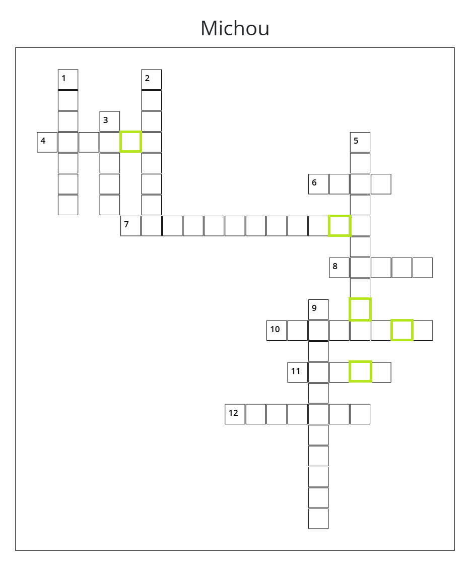 Grille de mots croisés
